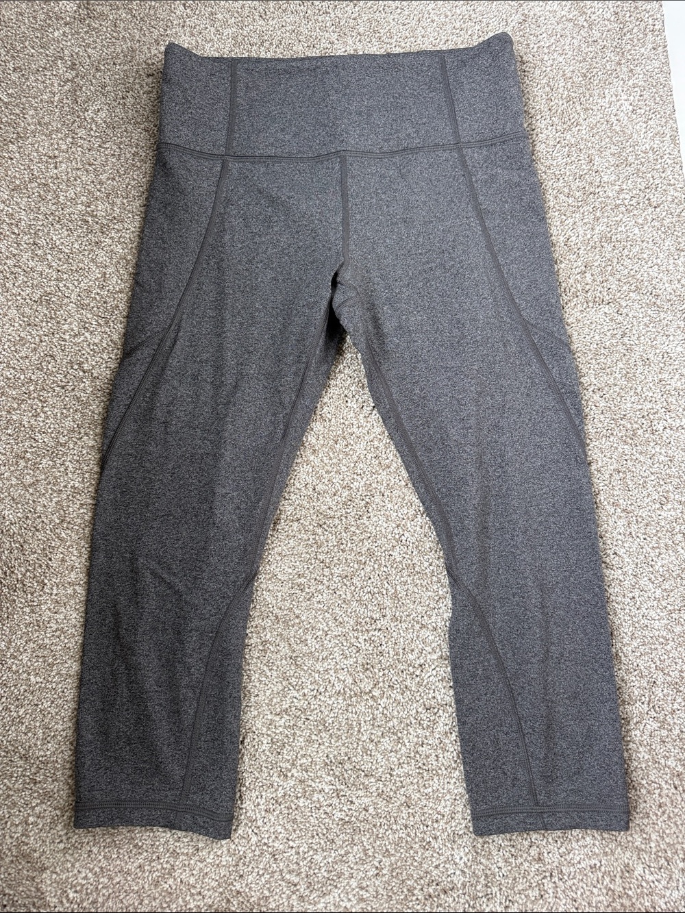 Athleta Salutation Stash Pocket Capri - Heather Charcoal